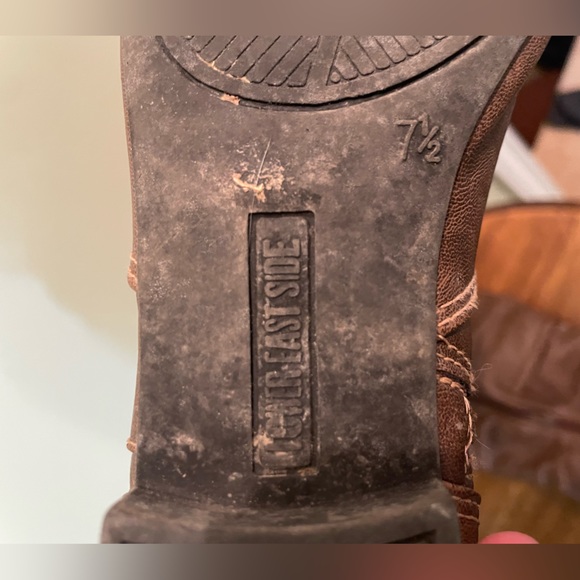 Girls heeled leather boots. - Picture 3 of 4